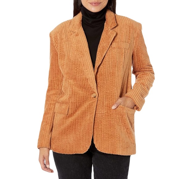 Nwot Blank NYC Next Date Oversized Brown Corduroy Blazer XS Jacket - Picture 1 of 9